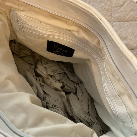 🌻 Marlene’s Genuine Leather White Purse - Picture 12 of 12